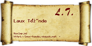 Laux Tünde névjegykártya