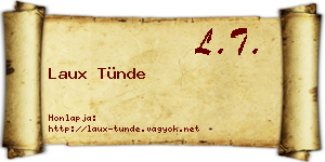 Laux Tünde névjegykártya