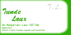 tunde laux business card